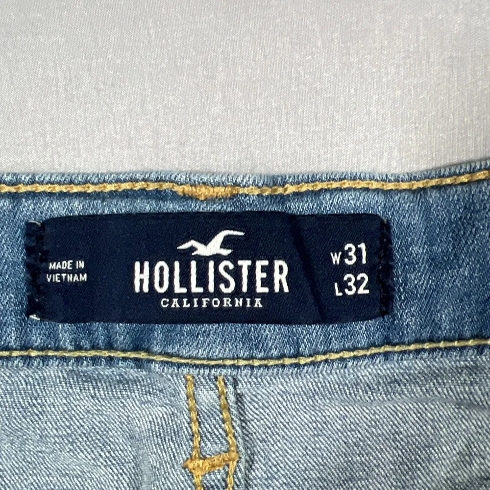 Hollister Skinny Fit Jeans Womens 31x32 Blue Denim Advanced Stretch Distressed